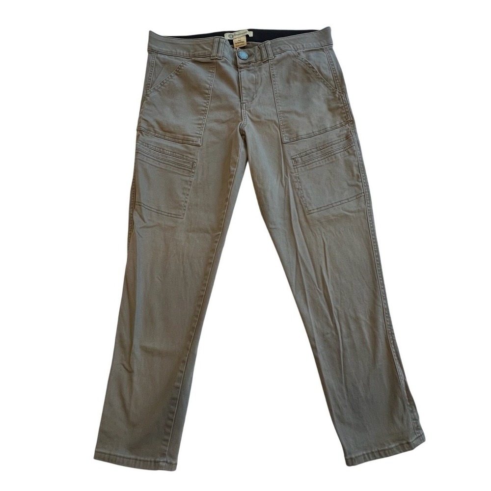 Democracy Women's Ab Technology Pull On Ankle Cropped‎ Olive Drab Pants Size 10